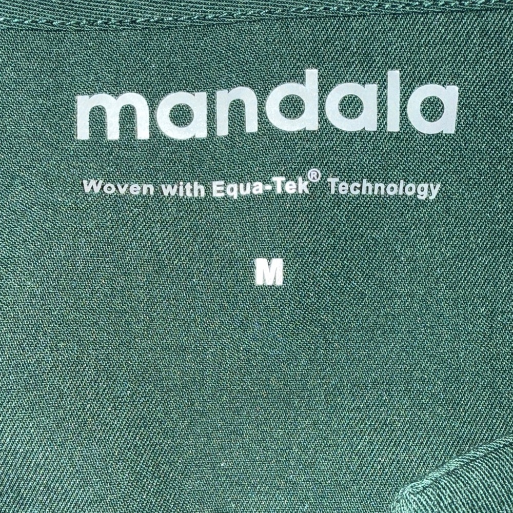 Mandala Forest Green Short Sleeve V-Neck Top - Picture 6 of 7